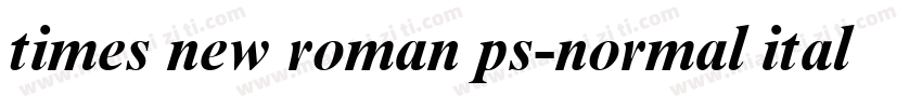 times new roman ps-normal italic字体转换